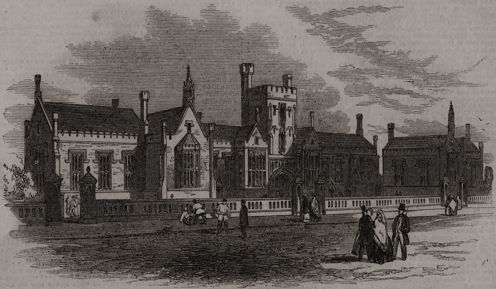 Bedford English Schools. Bedfordshire 1856 old antique vintage print picture